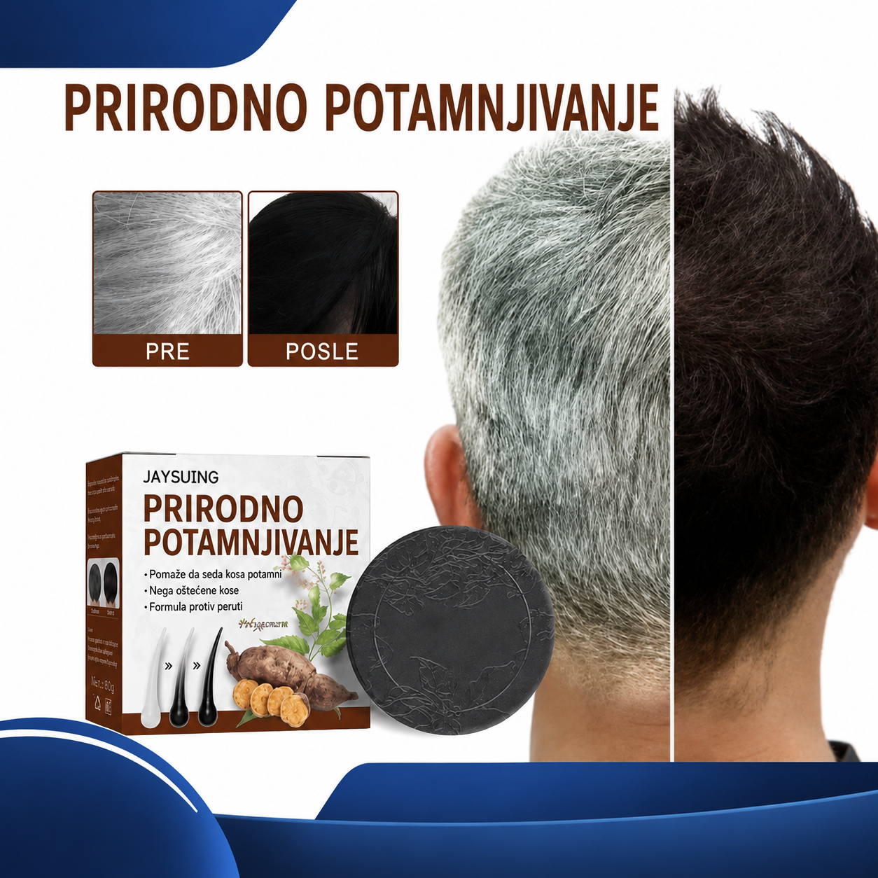 Prirodni sapun za potamnjivanje kose